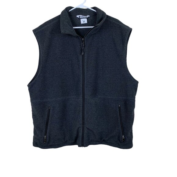 Columbia Men’s Cathedral Peak Fleece Vest in Charcoal Gray - Size XXL - Picture 1 of 6